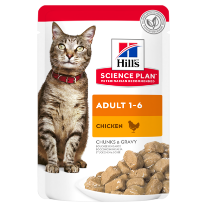 Picture of Hills Adult  Feline 1-6 Years Chicken Pouches 12 x 85g